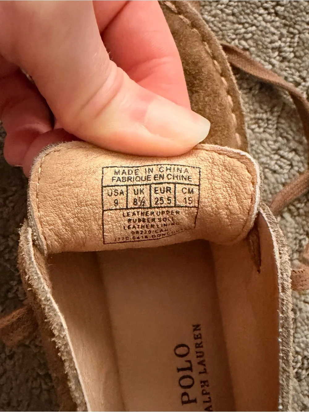 Ralph Lauren Kids Suede Lace-Up Boots in Rust Brown